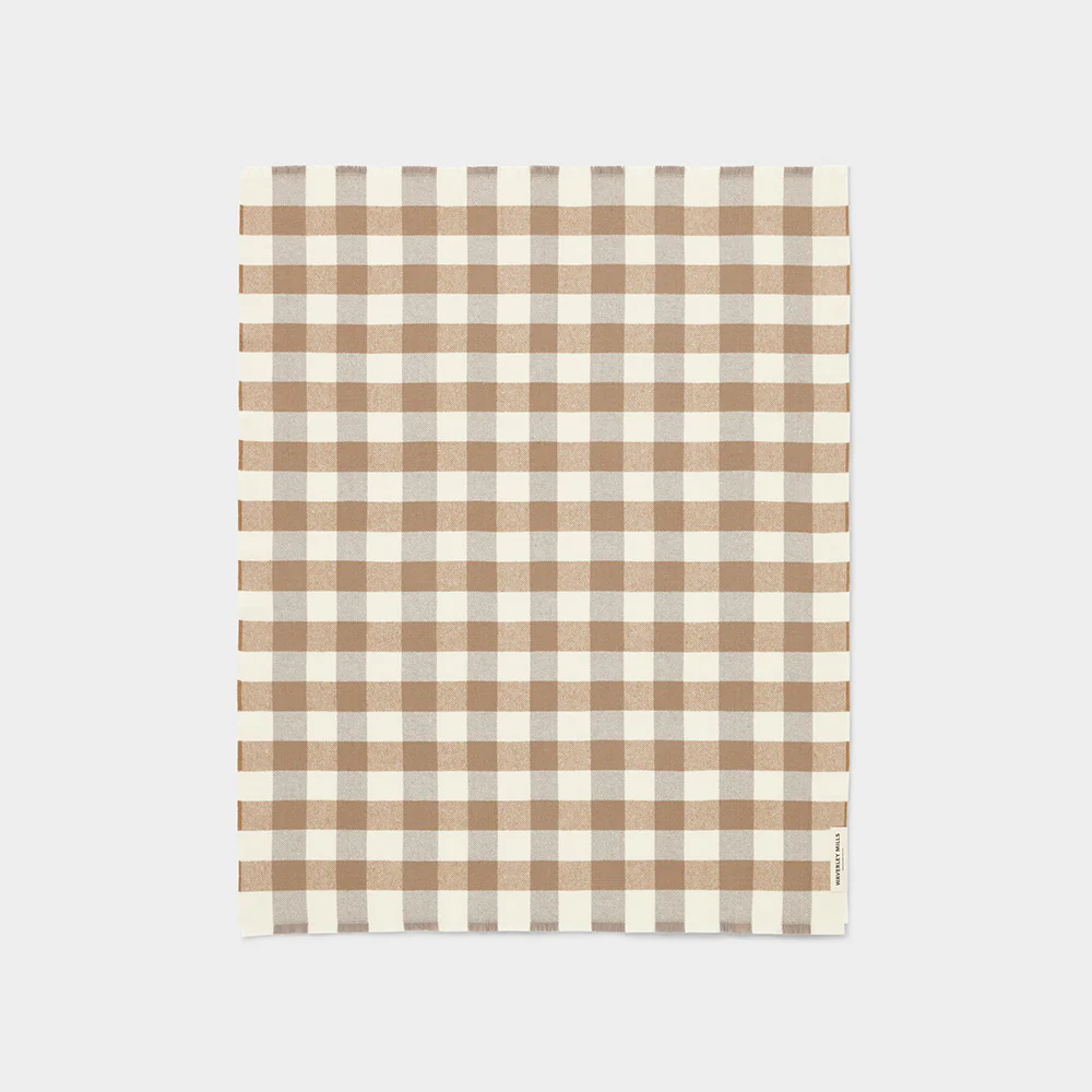 Check Baby Blanket in Dune - Image 5