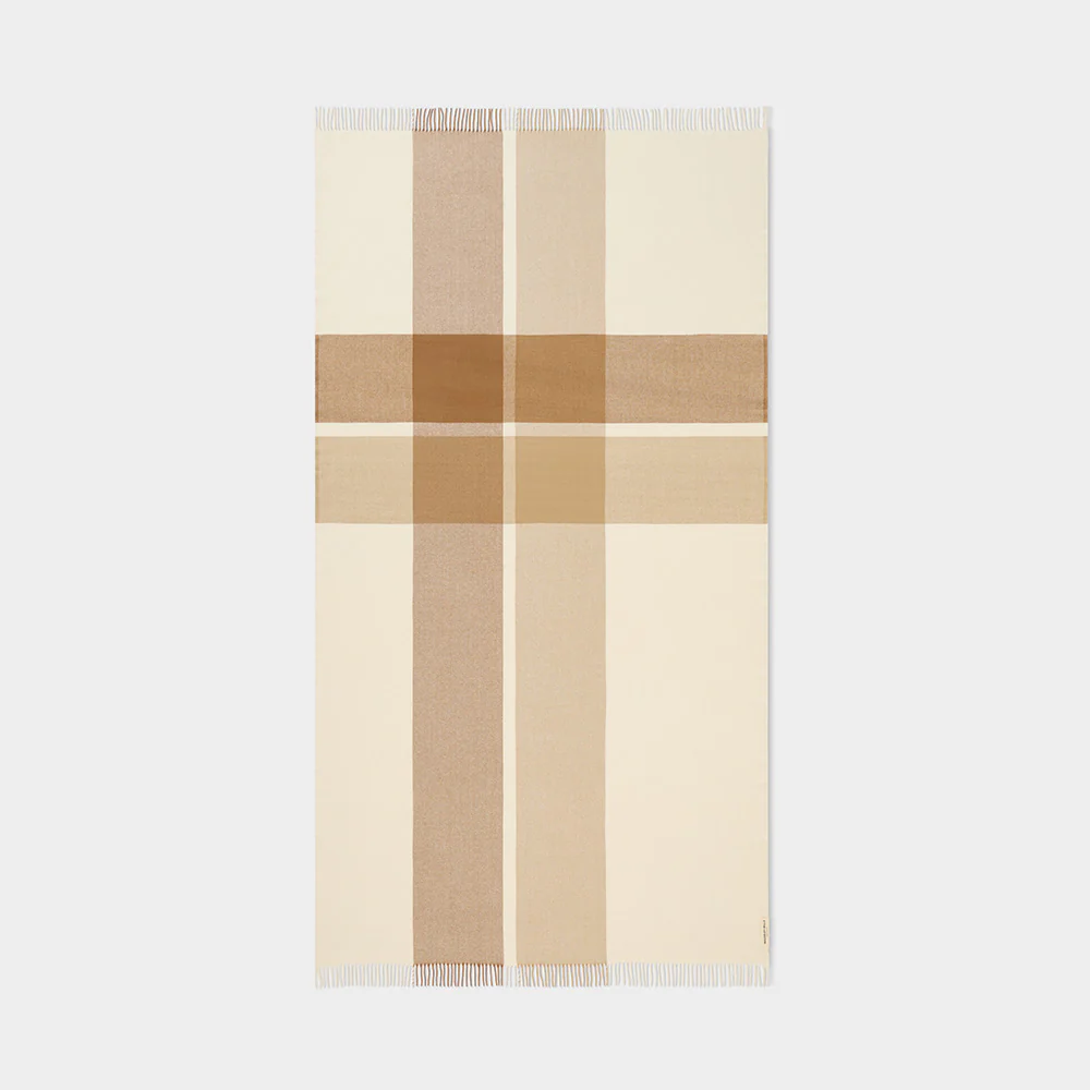 Double Crossed Oversized Throw Blanket in Sand - Image 4