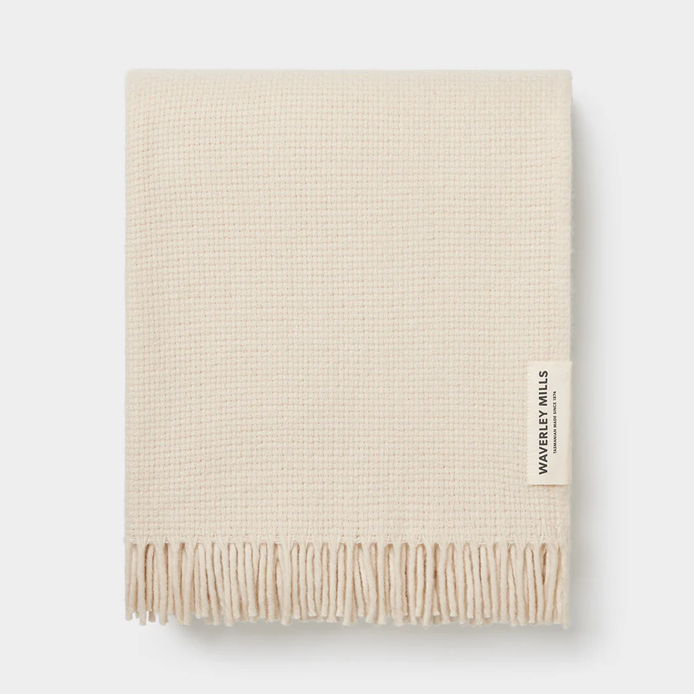 Evandale Oversized Throw Blanket in Natural - Image 3