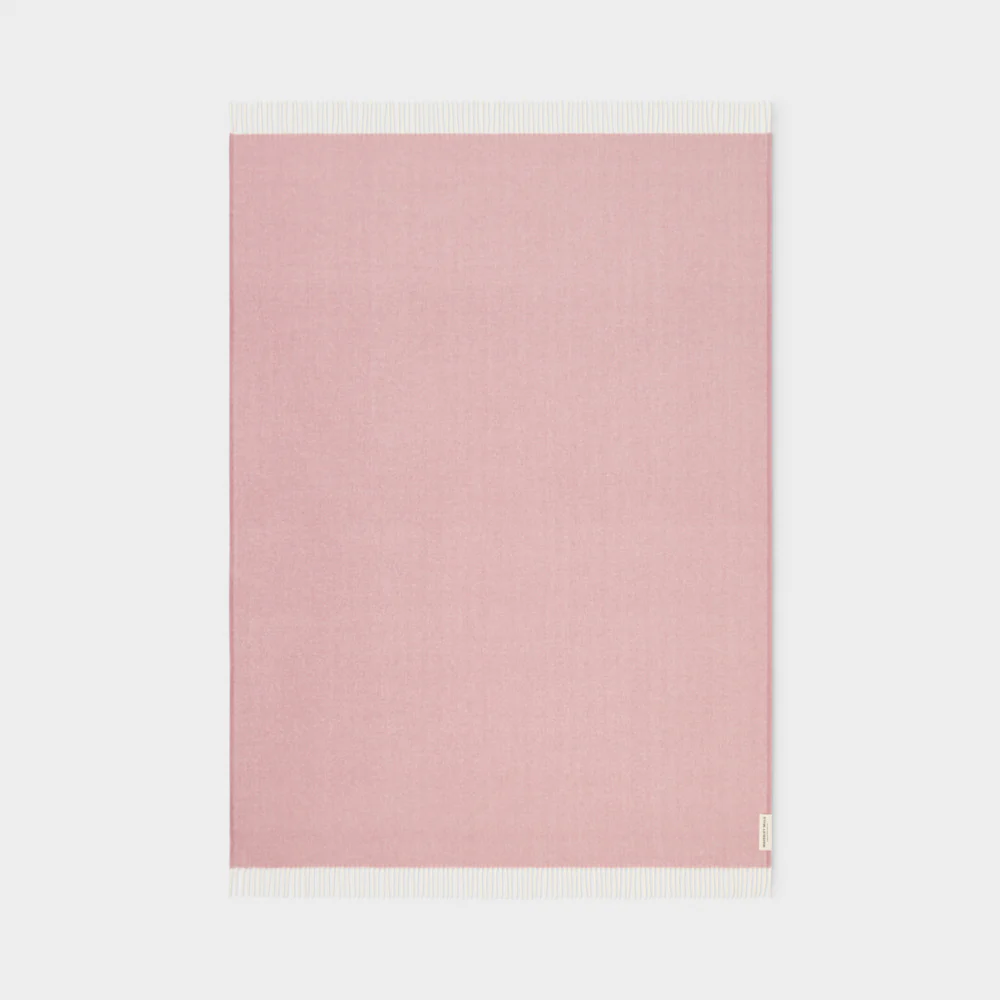 Herringbone Throw in Dusty Pink - Image 3