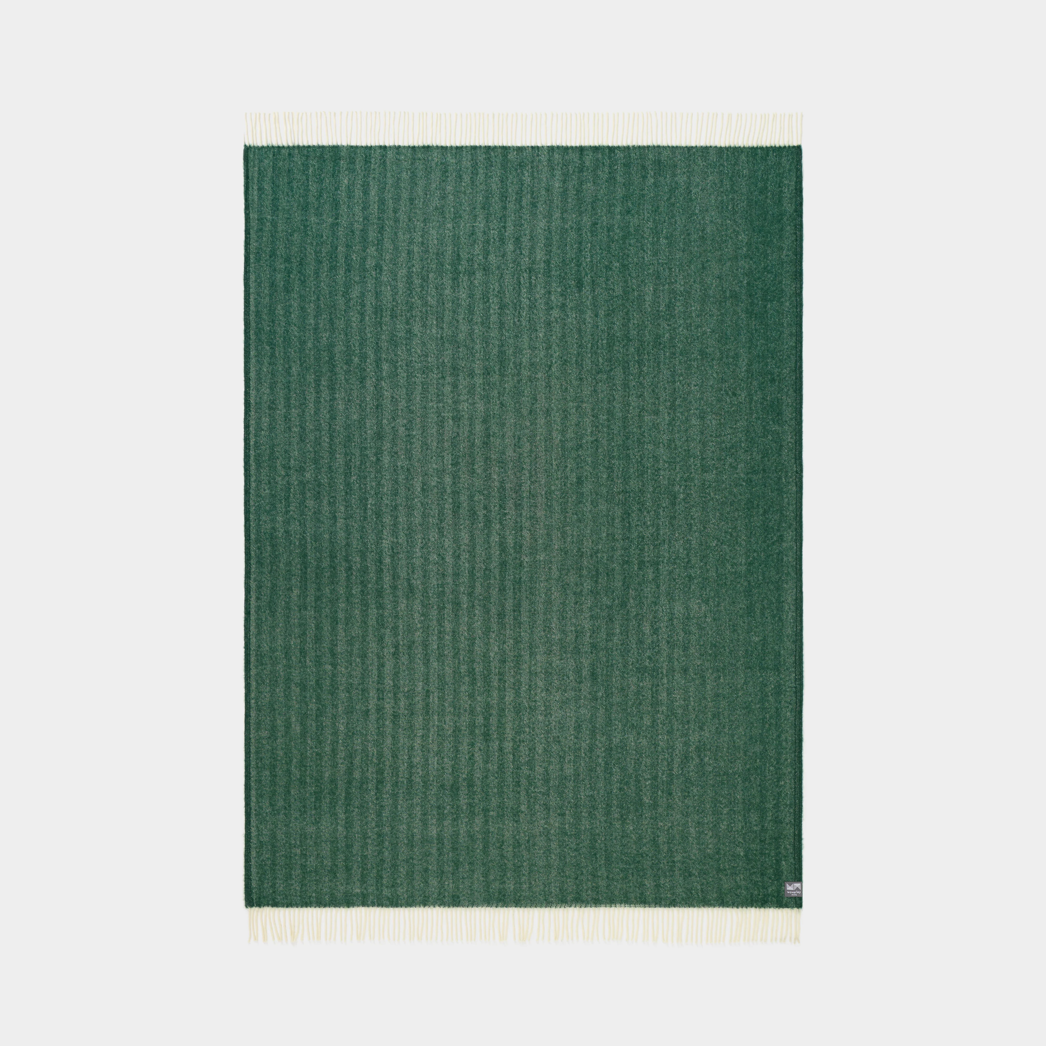 Herringbone Throw in Forest - Image 3