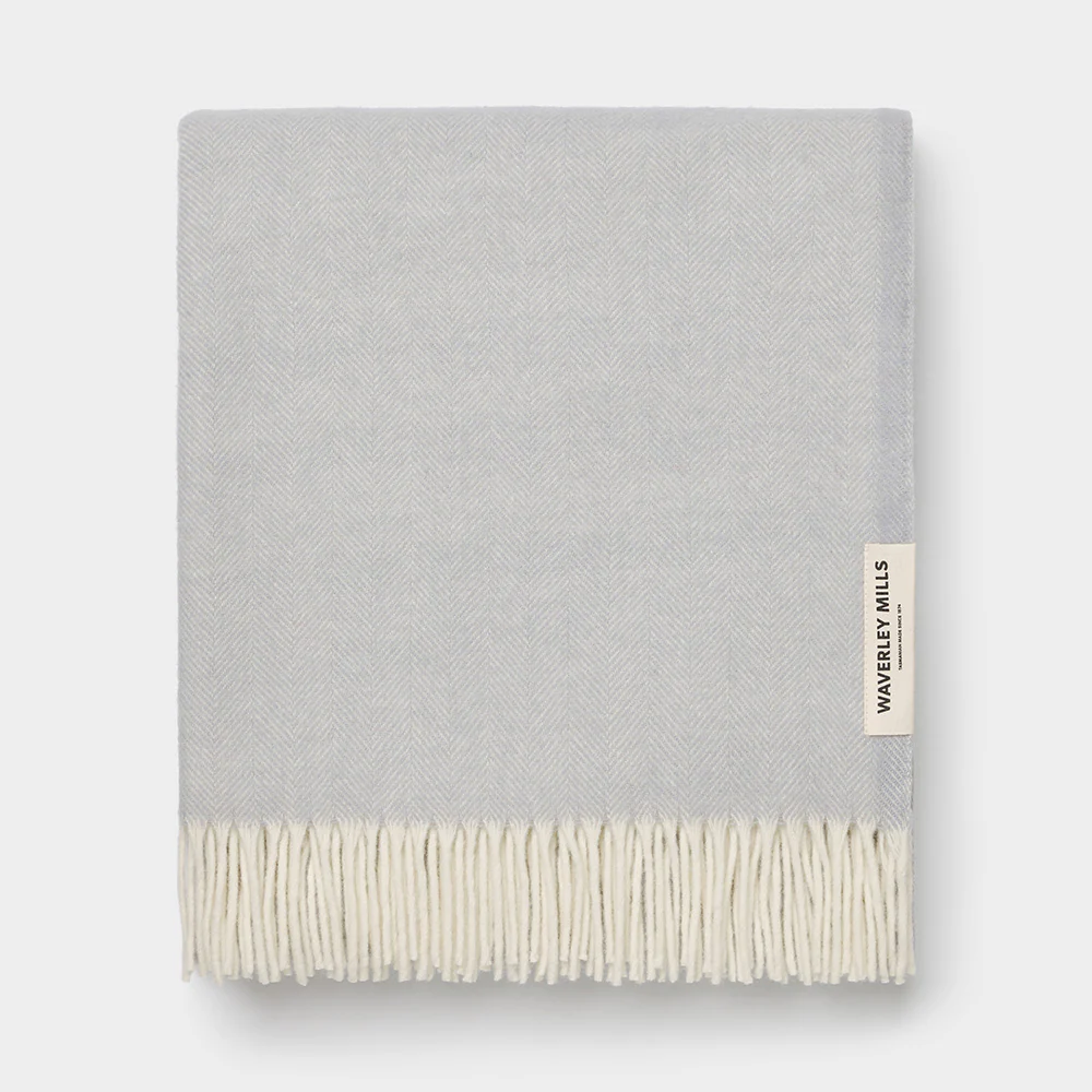 Herringbone Throw in Grey - Image 4