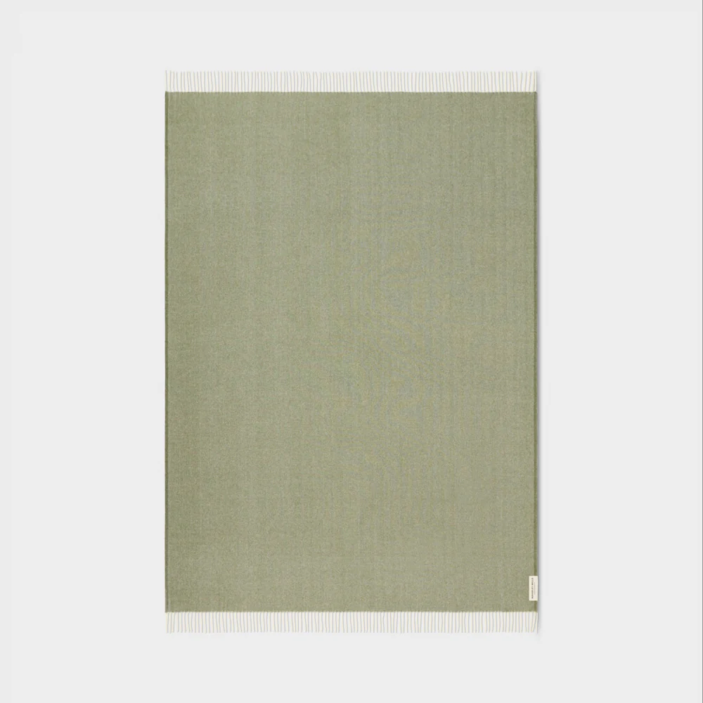 Herringbone Throw in Olive - Image 3