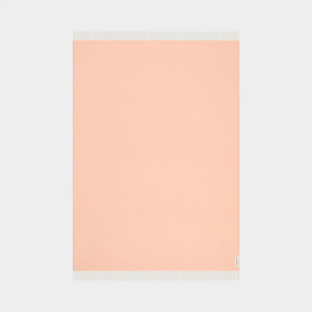 Herringbone Throw in Peach - Image 3