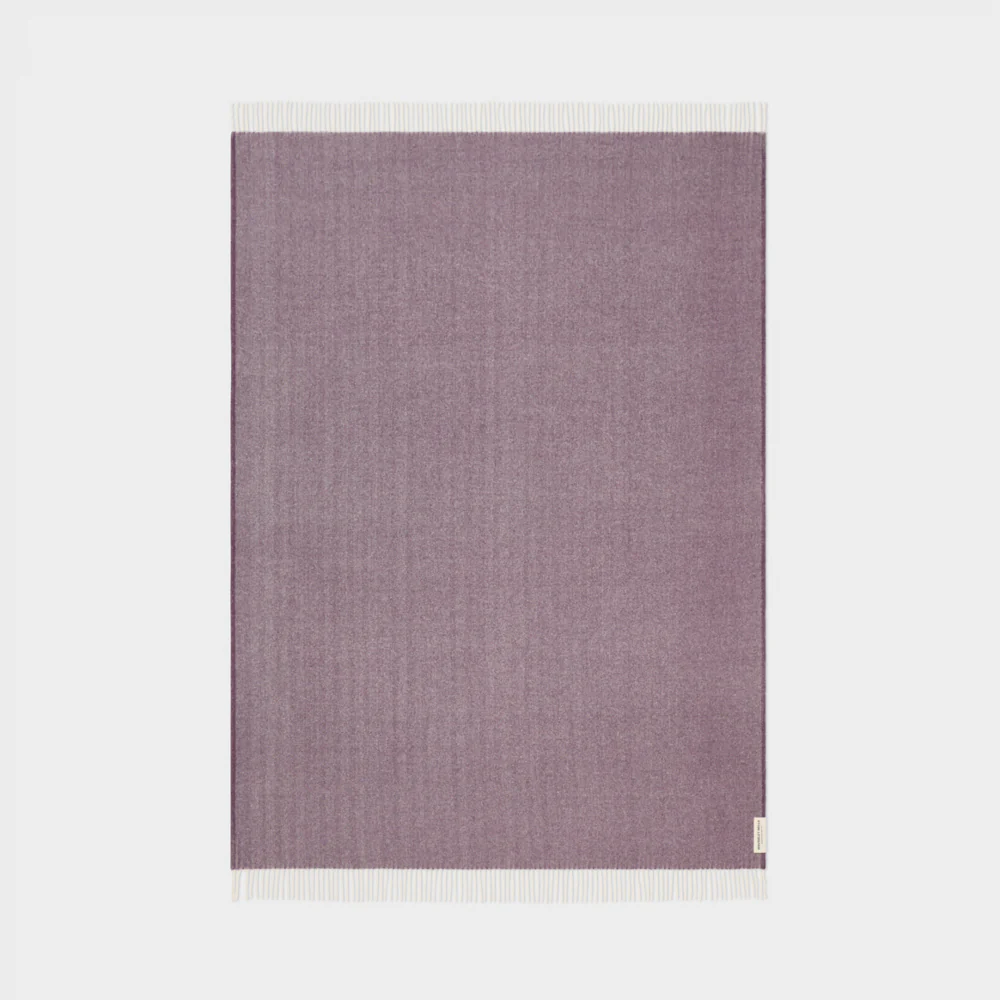 Herringbone Throw in Plum - Image 3