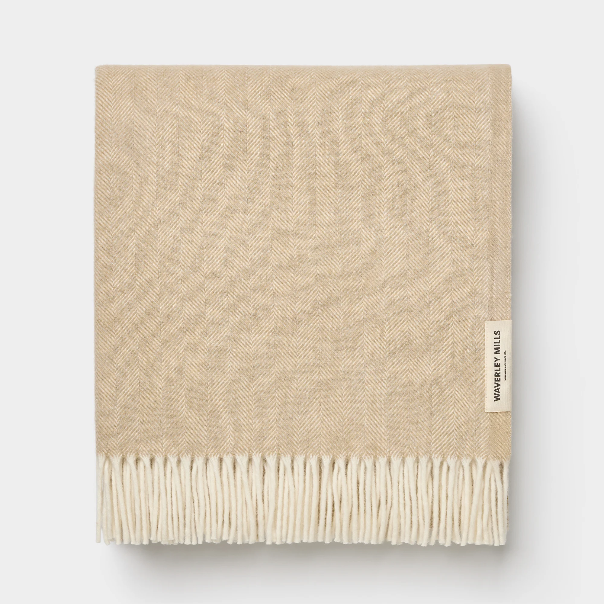 Herringbone Throw in Sand - Image 4