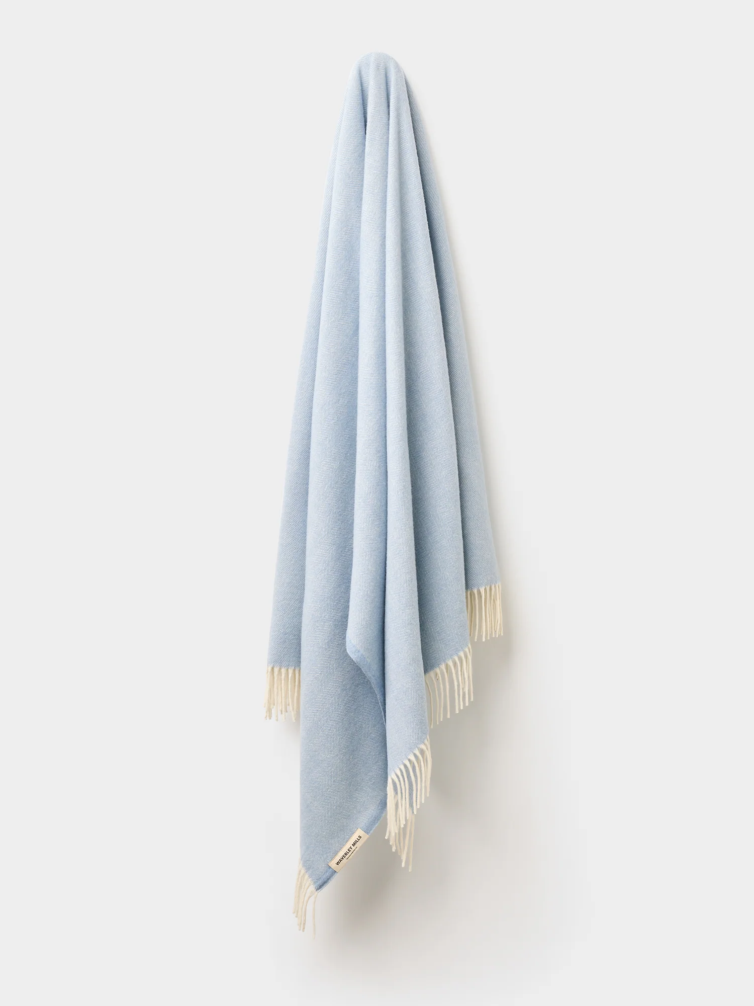 Herringbone Throw in Wineglass Bay Blue - Image 3